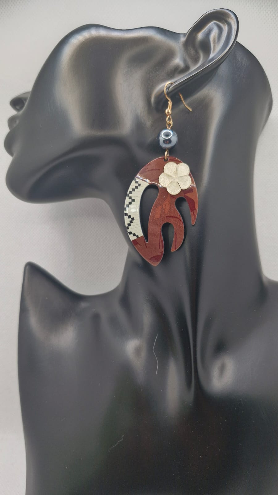 Boho Flame Abstract Resin Earrings