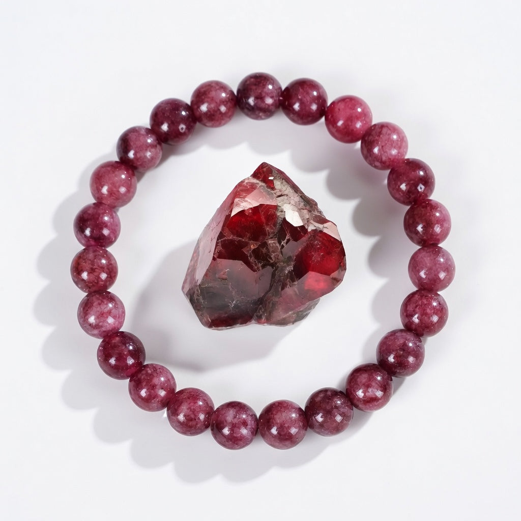 Garnet Beaded Bracelet