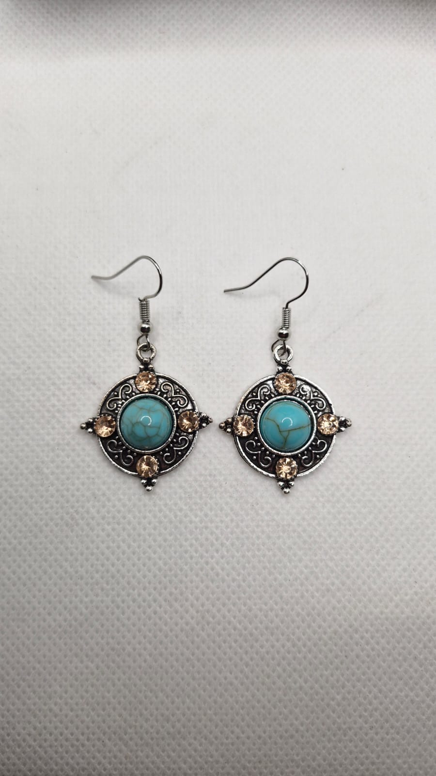 Boho Turquoise Mandala Earrings