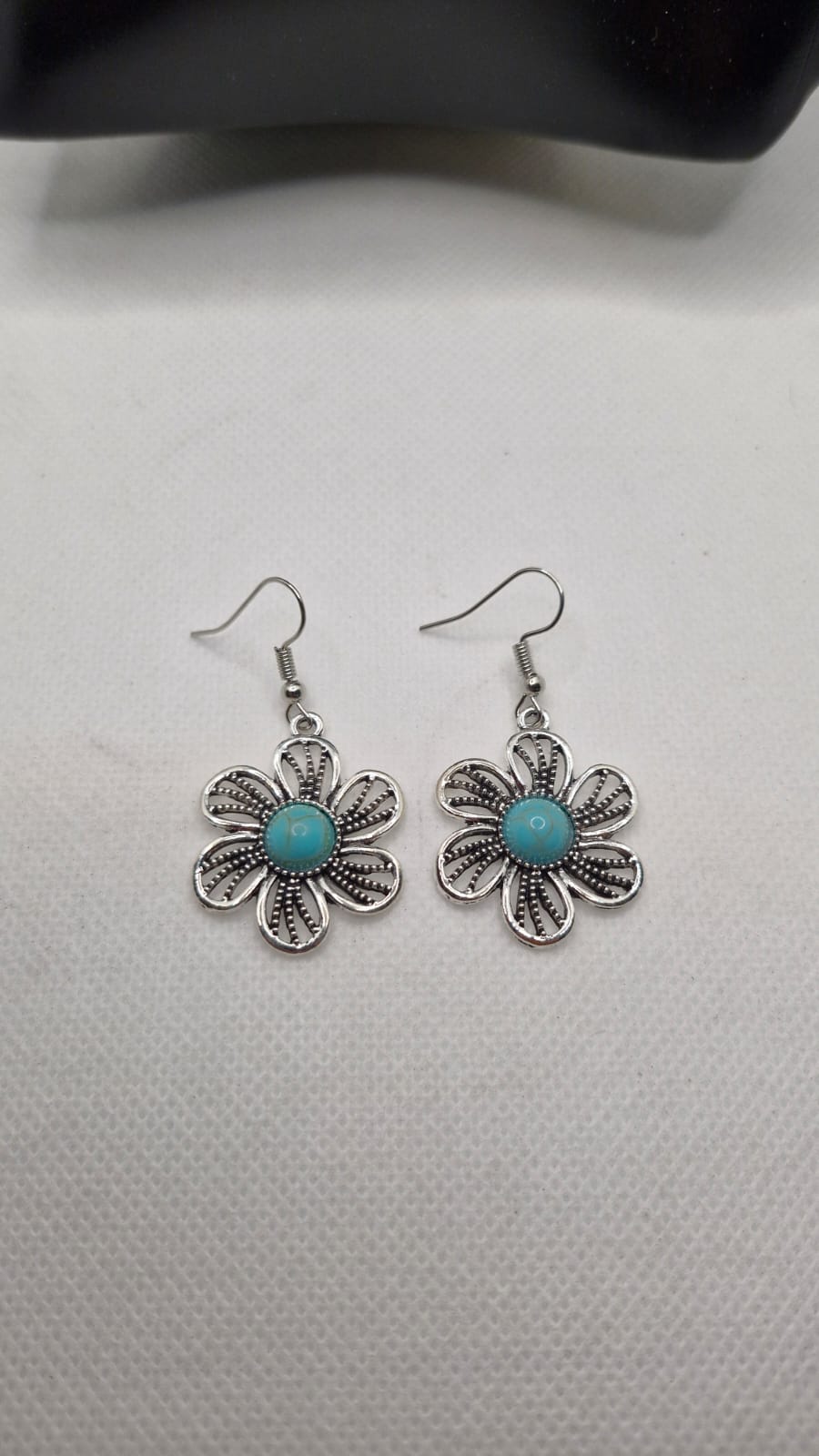 Boho Turquoise Daisy Flower Earrings