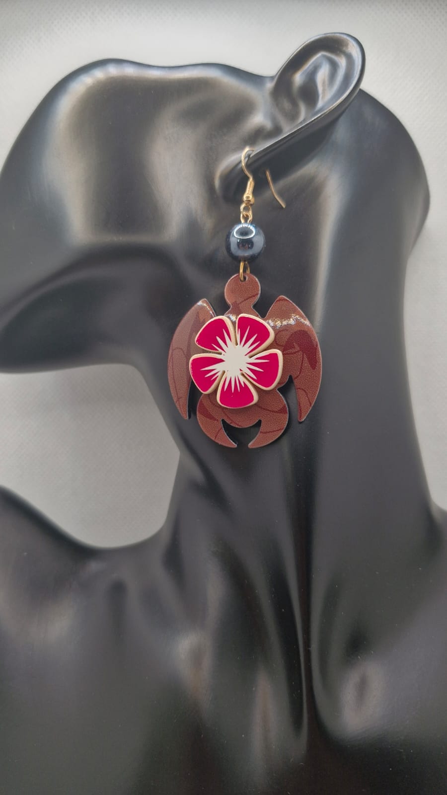 Boho Sea Turtle Resin Earrings