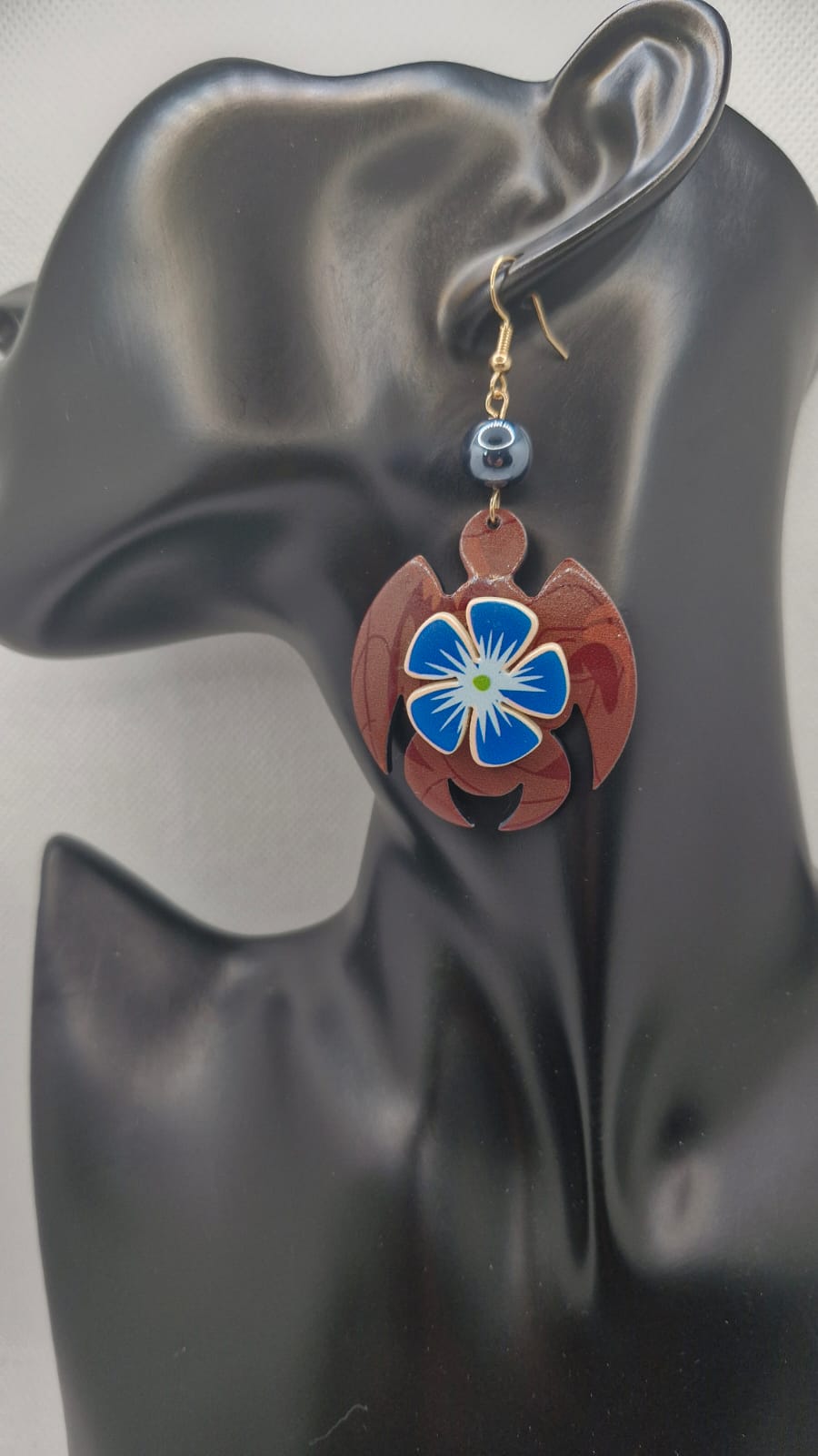Boho Sea Turtle Resin Earrings