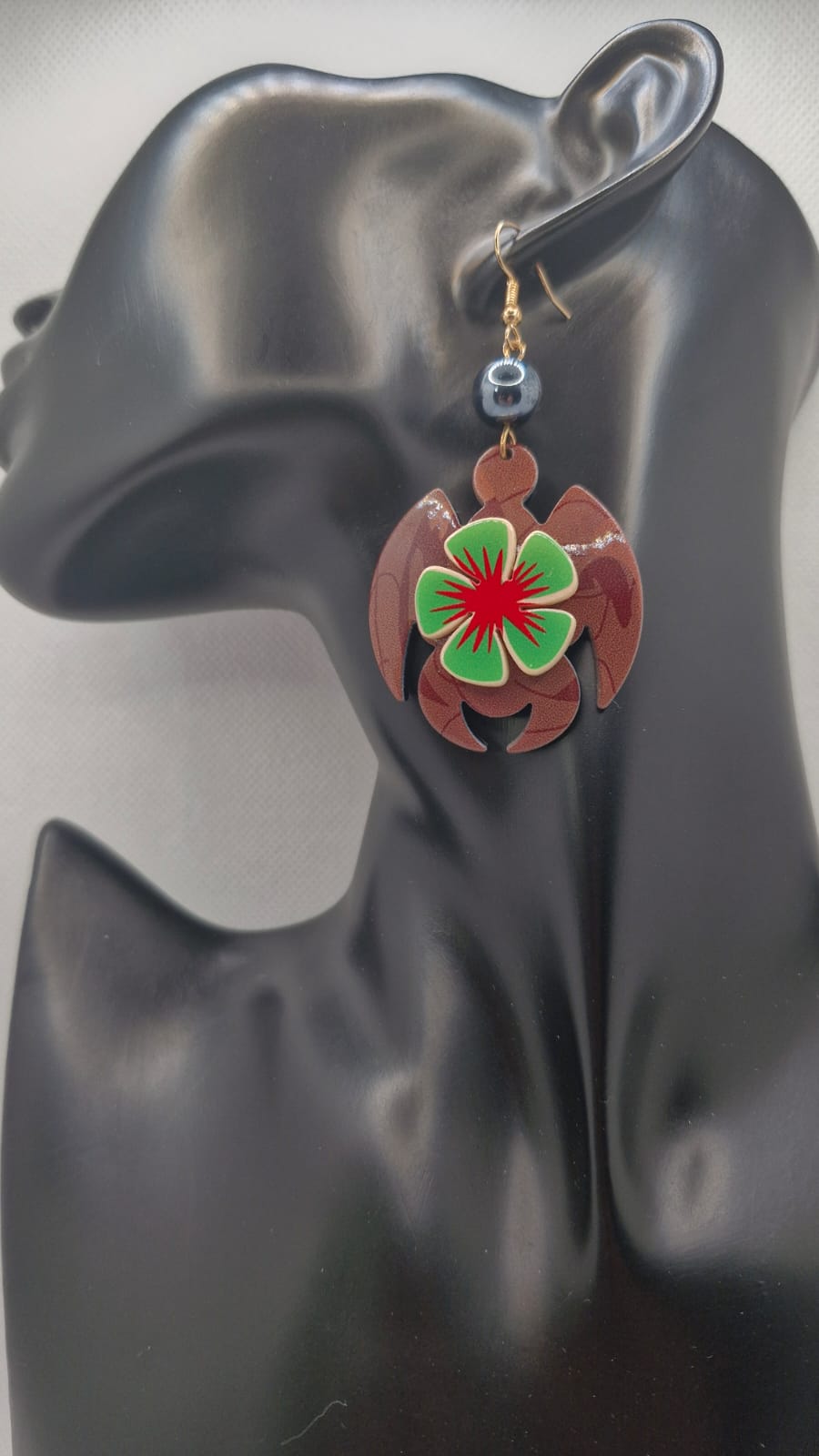 Boho Sea Turtle Resin Earrings