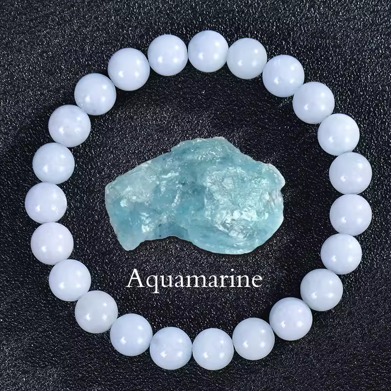 Aquamarine Beaded Bracelet