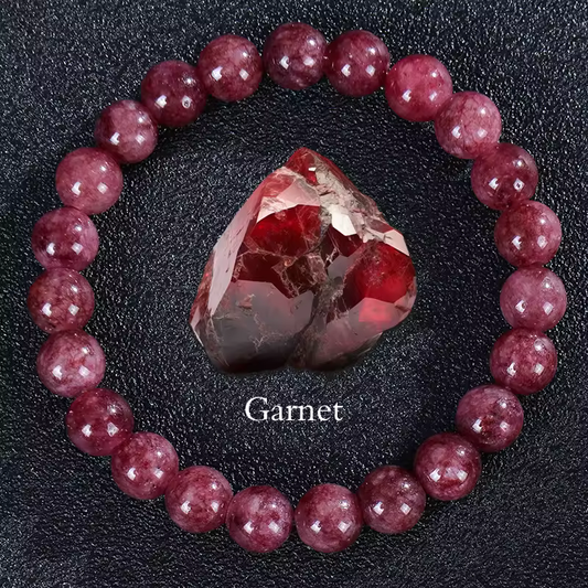 Garnet Beaded Bracelet