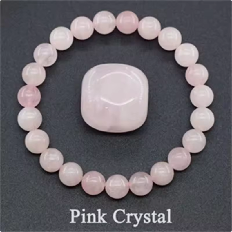 Pink Rose Quartz Beaded Bracelet