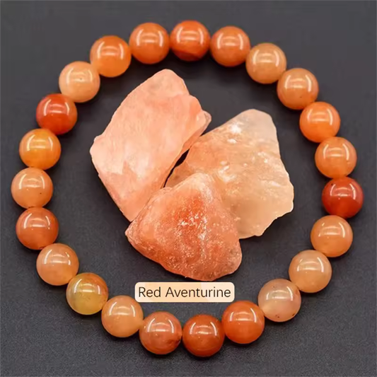 Red Aventurine Beaded Bracelet