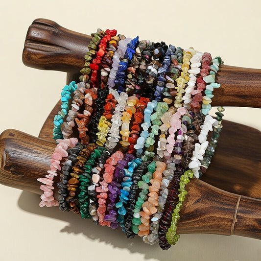 Natural Crushed Stone Irregularly Shaped Bracelet