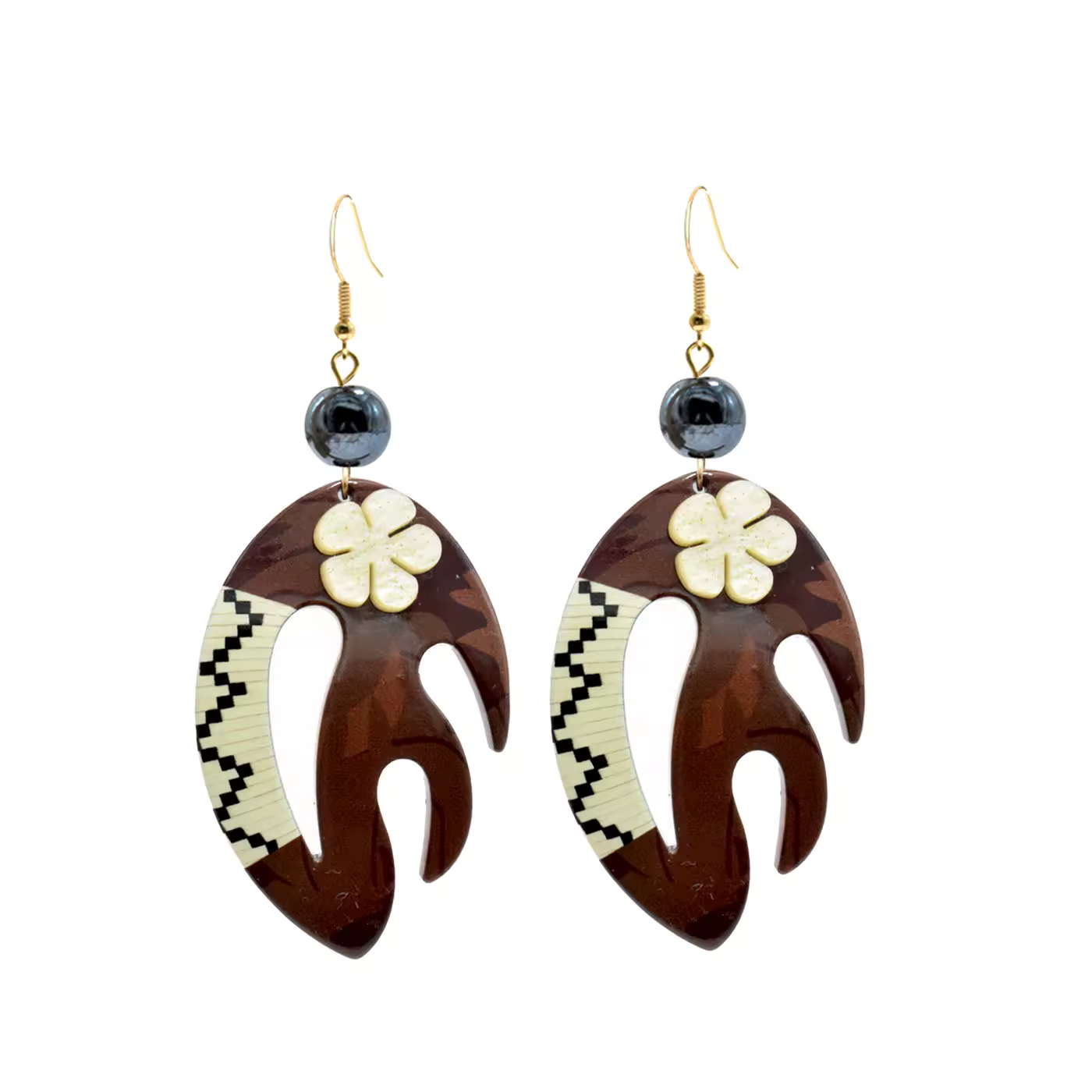 Boho Flame Abstract Resin Earrings