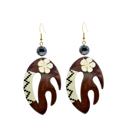 Boho Flame Abstract Resin Earrings