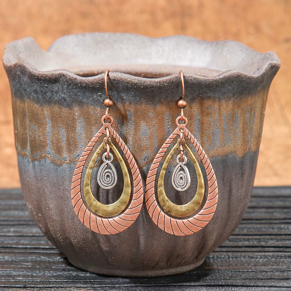 Vintage Style Boho Teardrop Earrings