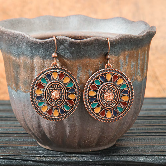 Vintage Style Boho Mandala Earrings