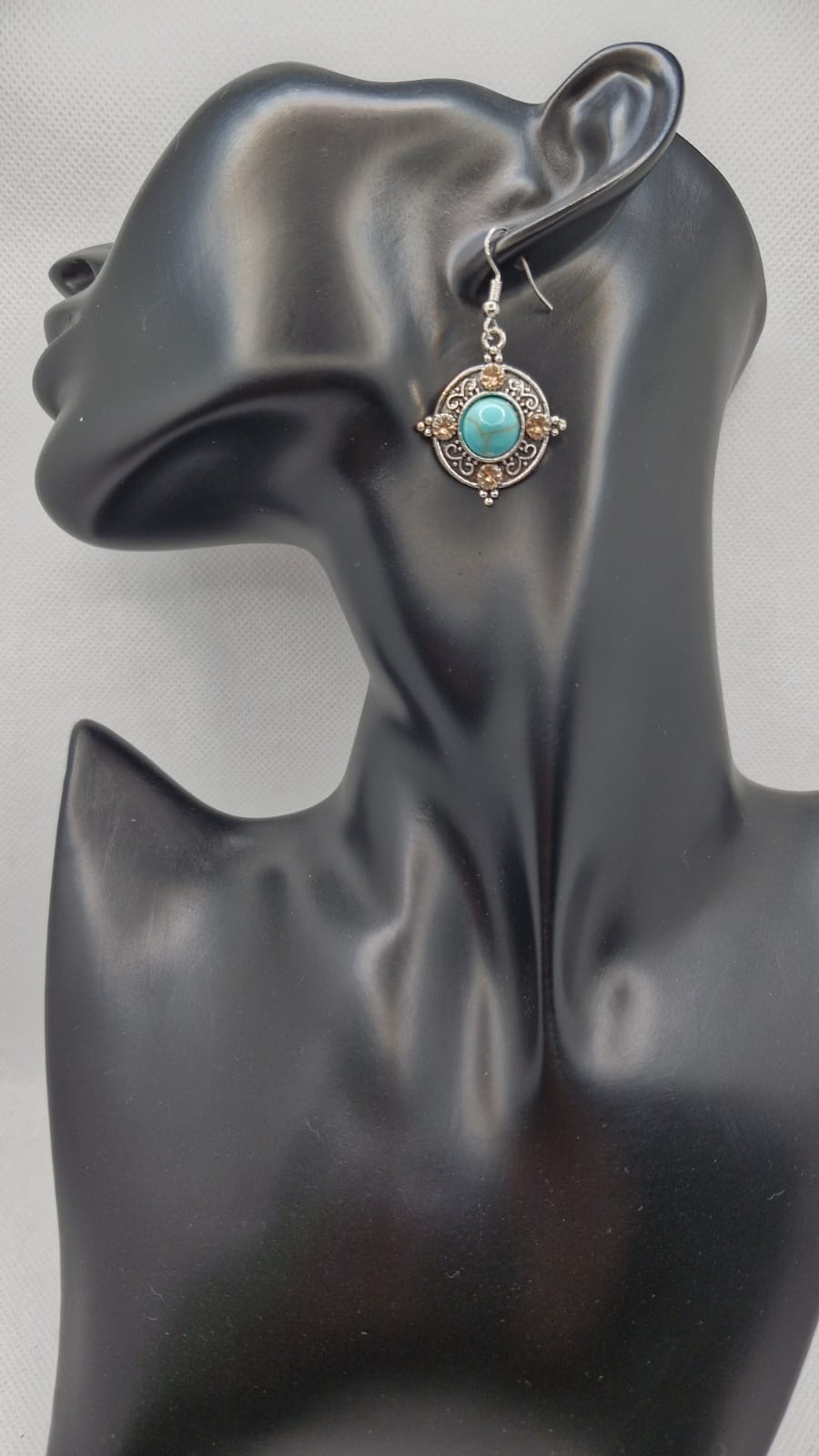 Boho Turquoise Mandala Earrings